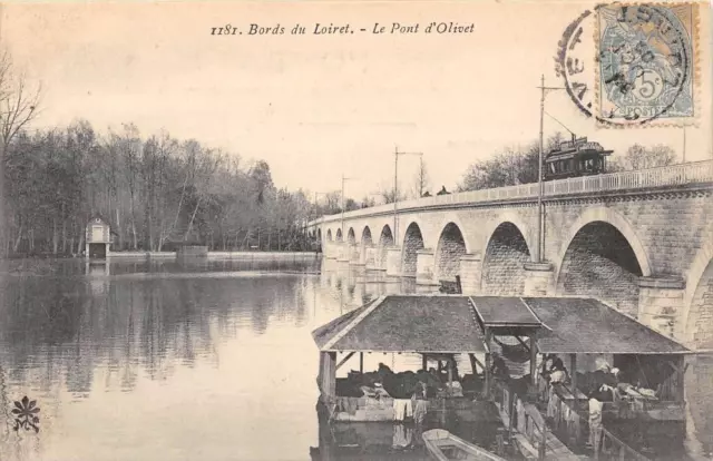 Cpa 45 Bords Du Loiret Le Pont D'olivet