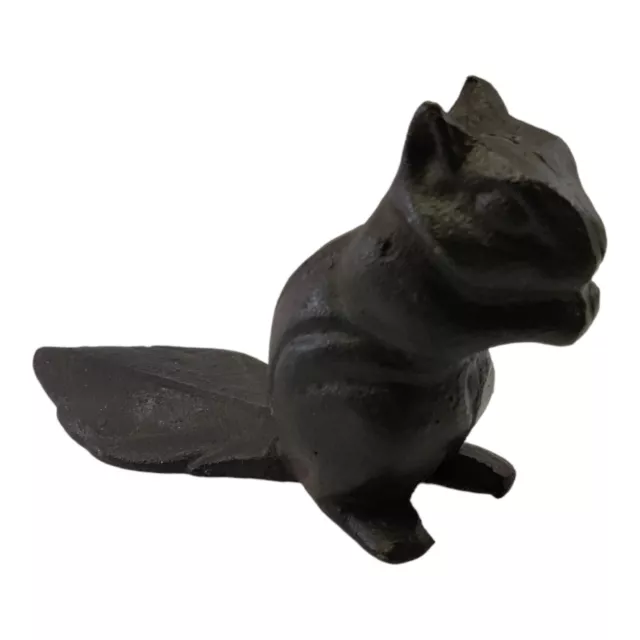 Vintage Cast Iron Squirrel Figurine Door Stop