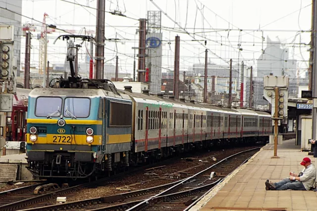 F10 6x4 Glossy Photo SNCB Class 27 2722 @ Brussels Zuid