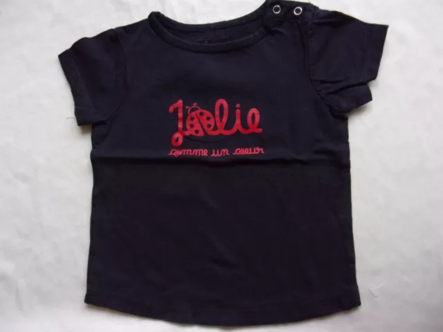 Réf.206 T-SHIRT Bébé Fille manche courte Marque BOITE A MALICE   18  mois