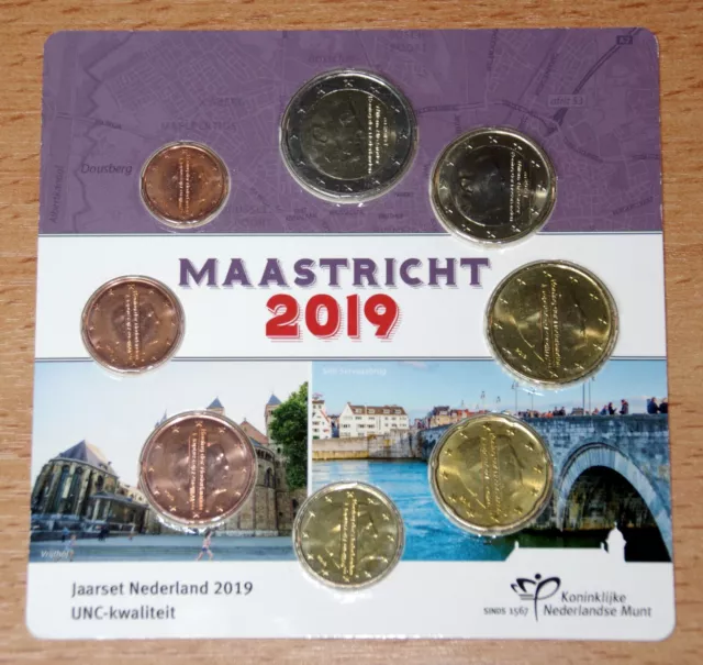 Niederlande - Offizieller Euro Kursmünzensatz 2019 - Maastricht - UNC KMS