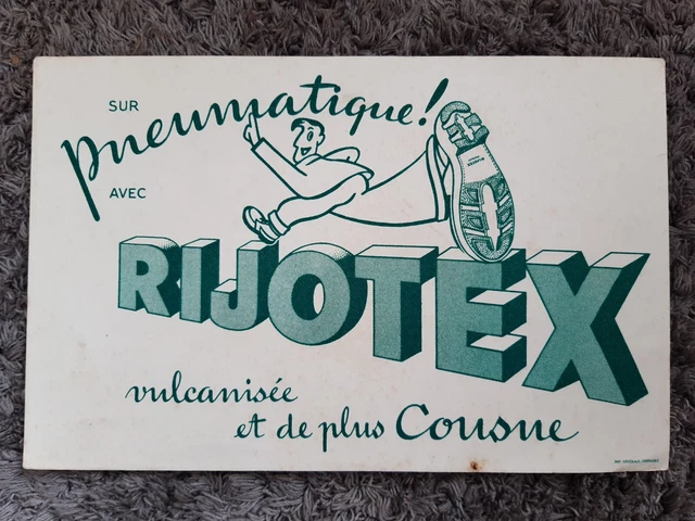 BUVARD publicitaire - " RIJOTEX " - chaussures - vulcanisée - cousue -