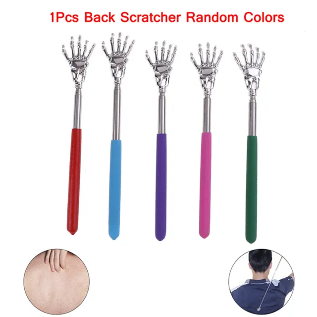 Extendable Hand Claw Back Scratcher Massager Stainless Steel Self ItchingReli#km