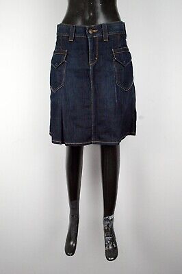 Gonna Jeans Donna Wrangler Taglia 42 Skirt Denim Cotone Blu Jupe Minigonna Woman
