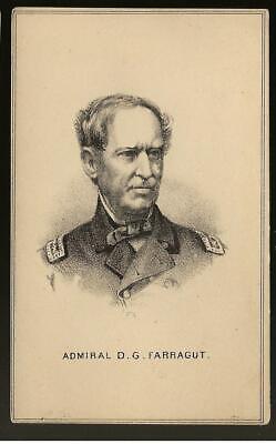Carte de Visite Civil War Admiral David Farragut