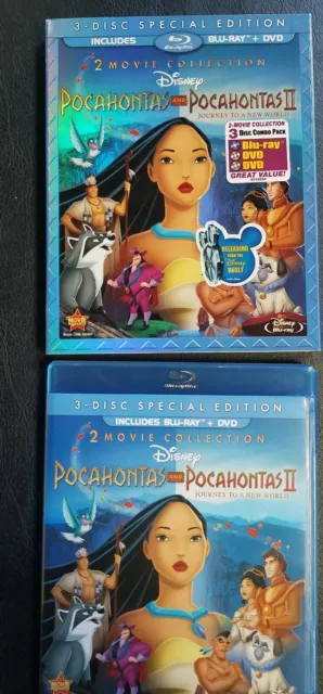 POCAHONTAS AND POCAHONTAS II, Blu-Ray+DVD, Disney, 3 Disc Spec. Edition