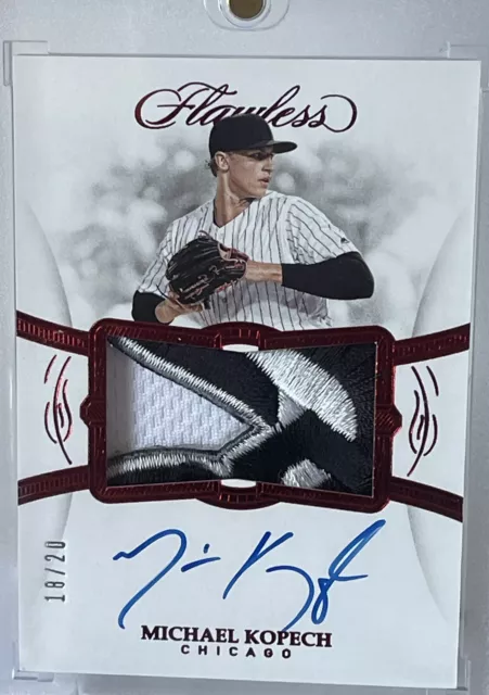 2019 Panini Flawless Michael Kopech Chicago White Sox 18/20 On Card Auto, Patch