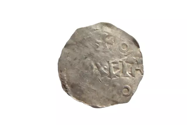 Belgium 10-11 century silver coin, Lower Lorraine anonymous (Otto III?) denar.