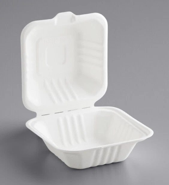 Eco-Choice Takeout Boxes Compostable Biodegradable Case Of 500 5”x5”x3”