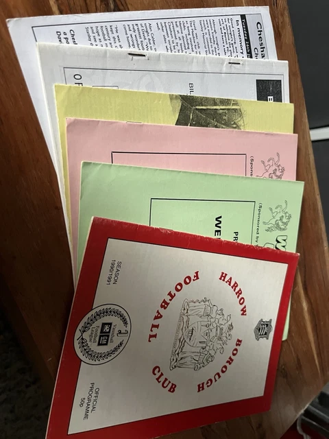 6 X BARNET Away Pre-Season Friendly Match Football Programmes From 1991 ...