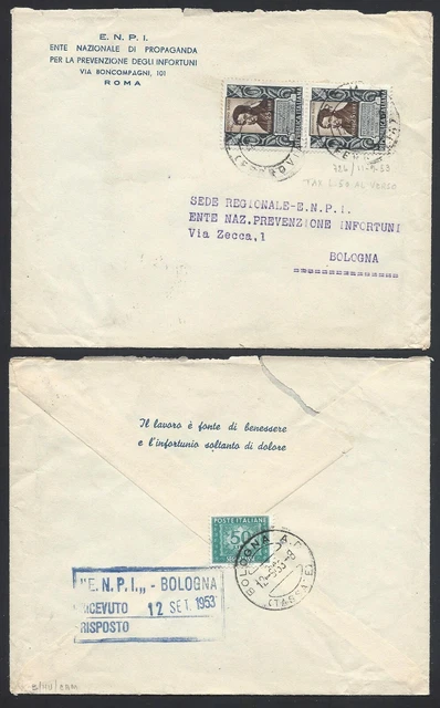 Lettre Recommandée Vintage 1967 - Timbre Giro D'Italia 500 L. + Borromini 90 L., Italie, Très Bon état