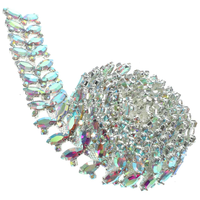 Charme De Mariage Marquise Strass Fleur Chaîne Verrerie Oeil De Cheval