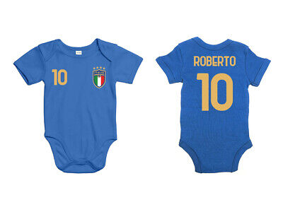 Body pagliaccetto per neonato nazionale italiana tifoso italia europero con nome