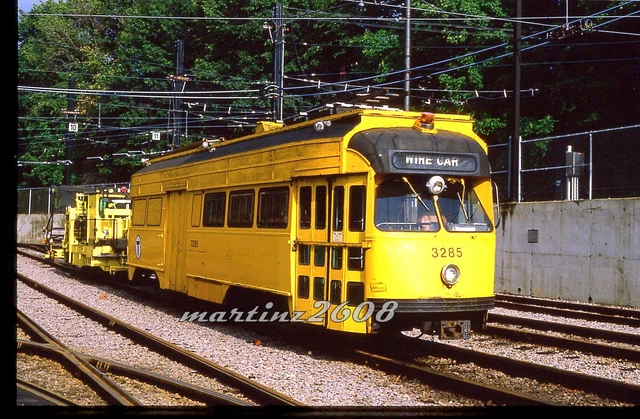 (Db) Orig. Traction/Trolley Slide Mbta (Boston, Ma) 3285 Wire Car