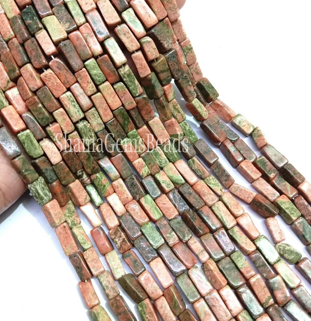 Naturel Unakite Lisse Perles De Pierres Précieuses En Vrac Forme De...