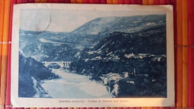GORIZIA-CARTOLINA+Timbro 5° Reggimento Genio Minatori Ciclisti per cavalli 1916