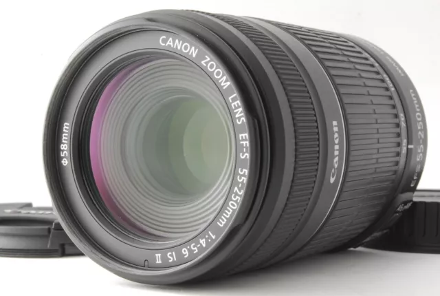 Canon Ef-s 55-250mm F/4-5.6 Is II Zoom Objectif " Mint " 0721305890 Ship De