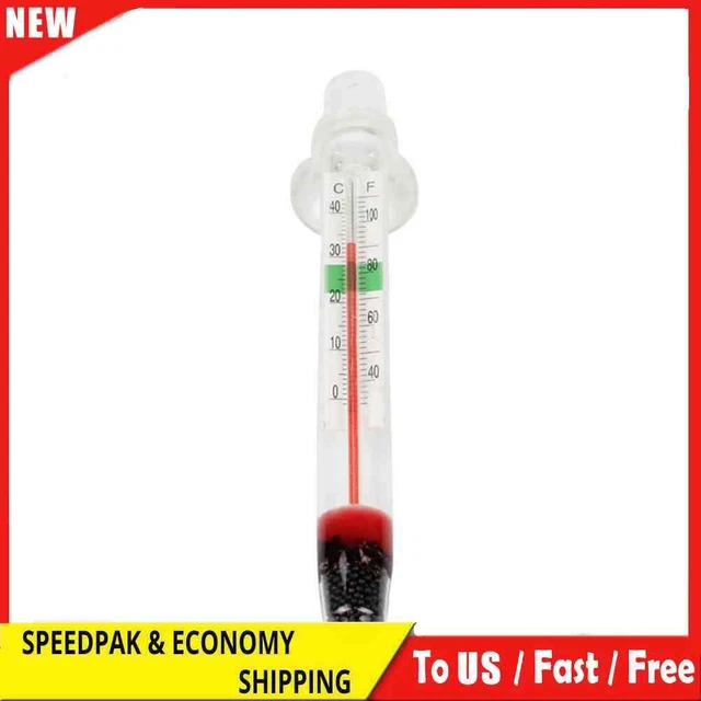 Floating Aquarium Vertical Thermometer Suction Cup Mini Fish Tank Thermometer