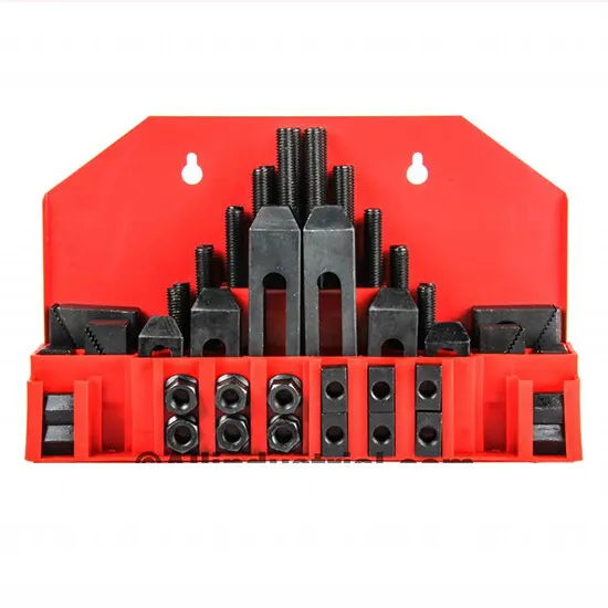 58 Pc Pro-Series 7/16" T-Slot Clamping Kit Bridgeport Mill Set Up Set 3/8-16