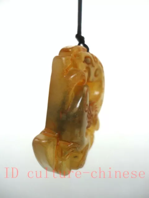 Chinese Old Nephrite Jade Stone Carved Sculpture Ancient Axe w/ Dragon phoenix 2