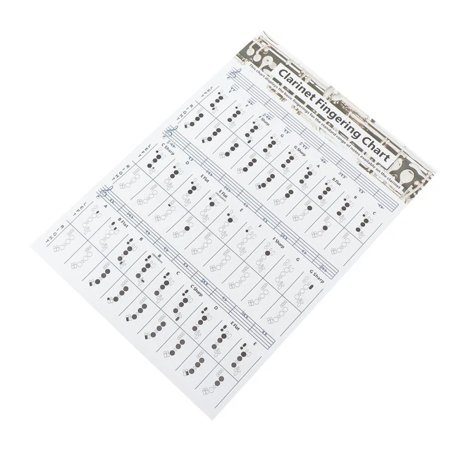 1PC CLARINET FINGER Guide Chart Useful Clarinet Chord Chart for ...