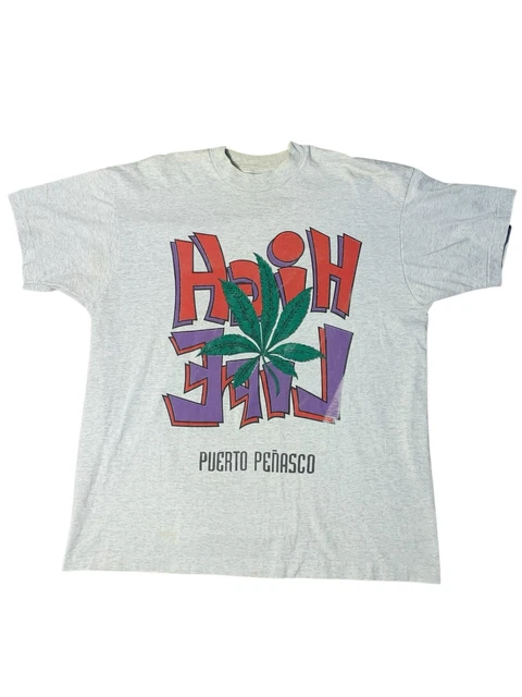 VINTAGE 90S MARIJUANA Shirt Size XL 1993 Fashion victim Weed