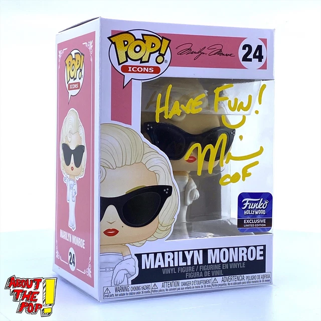 VAULTED HOLLYWOOD EXCLUSIVE Marilyn Monroe Funko Pop Icon #24 Sunglasses Signed!