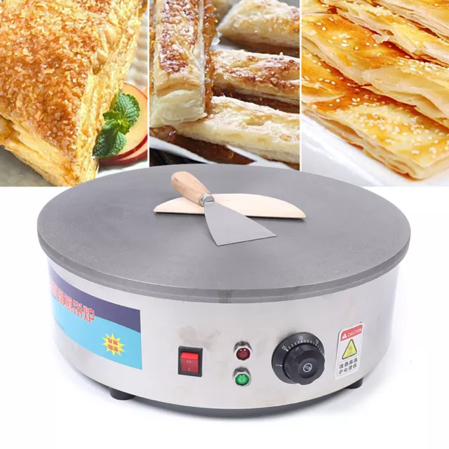 45cm 2800W Professional Electric Griddle Crepe Maker Cooktop Nonstick Hot Plate