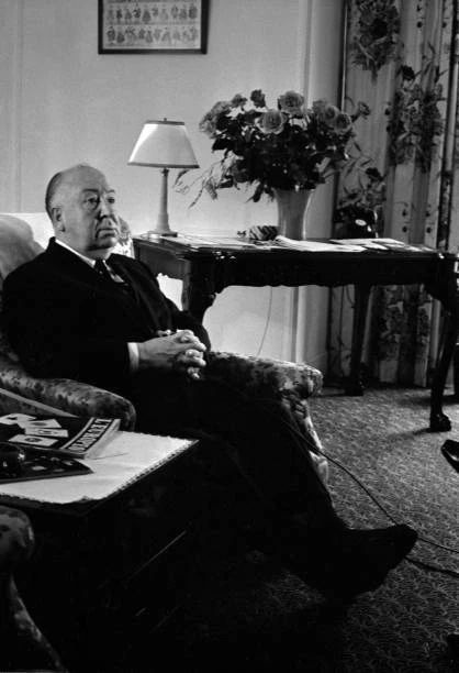 Alfred Hitchcock At An Interview For His Film The Birds In His H Old