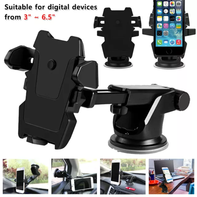 Car Mobile Phone Holder Dashboard Suction Windshield Mount Stand For Universal