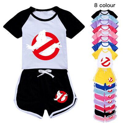 Kids Short Outfits Costume Ghostbusters T-shirt Pants PJ'S Loungewear Tracksuit