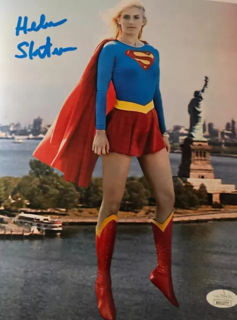 HELEN SLATER as SUPERGIRL SIGNED 8x10 METALLIC PHOTO-  JSA COA