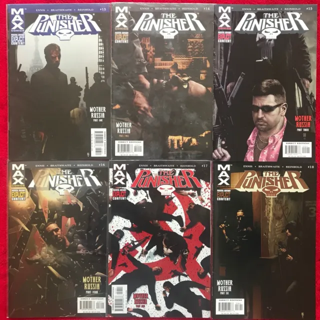 Punisher 13 To 18 Mother Russia  6 Pt Story Arc Garth Ennis  / Marvel Max