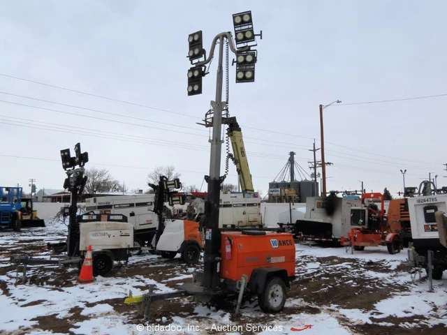 2018 Wanco WLT-V Towable Light Tower Generator Vertical Mast S/A Kubota bidadoo