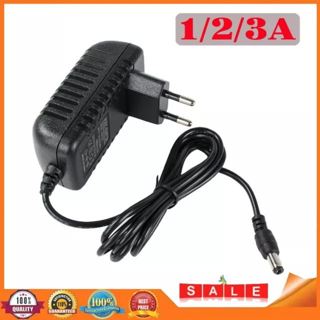 12V 2/3A AC/DC 24W Trafo Netzadapter Steckernetzteil Ladegerät LED Streifen NEU