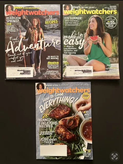 Weight Watchers Magazine Lot of 3. 2016-March/April, July/Aug & Sept/Oct.