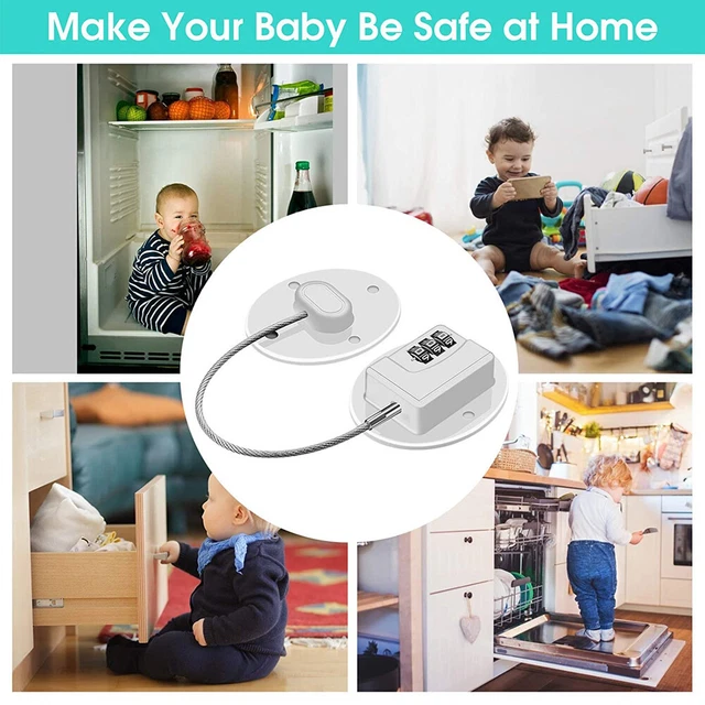2pcs Strong  Door Window Child Proof Baby Safety Lock For Fridge Cabinet