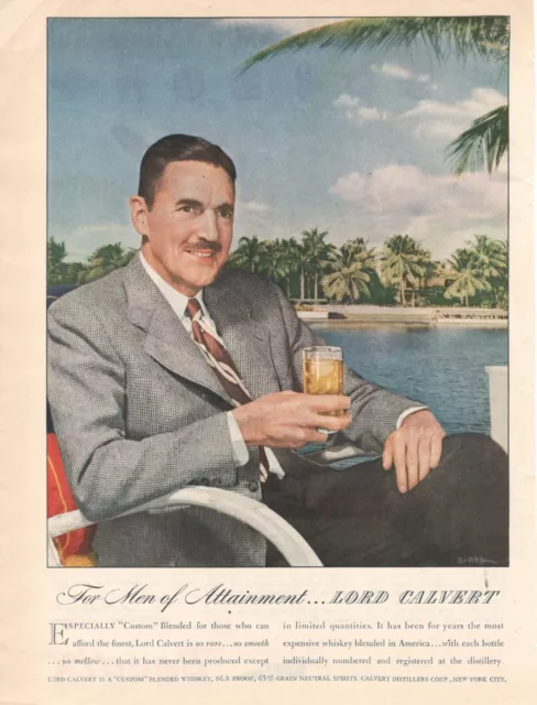 Lord Calvert Blended Whisky Advertising Original 1945 Distillers New York City