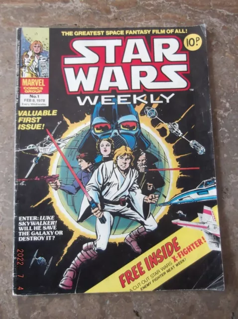 Star Wars Weekly No. 1 Feb 8 1978 (Marvel Comic Group) Original Comic