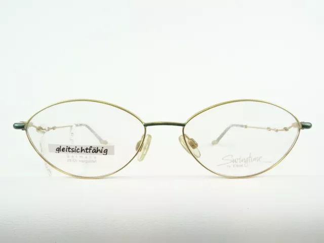 Elegant Women's Glasses Extra Lightweight Filigree 23ct Gold Schmetterligsform M