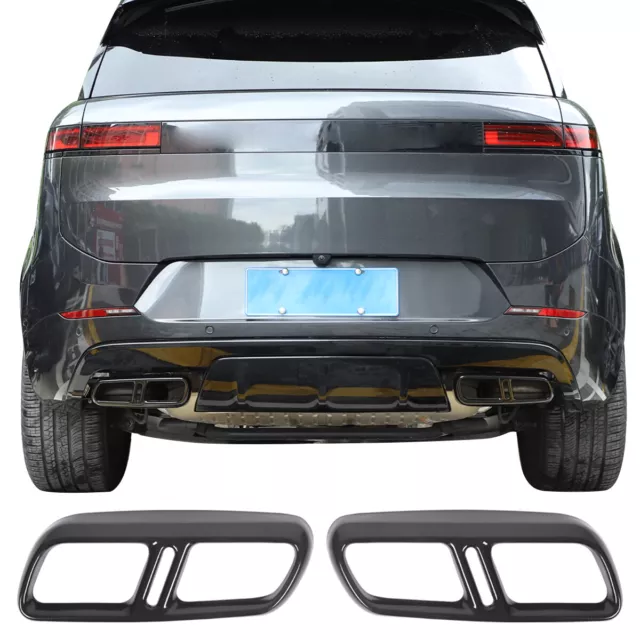 Gloss Black Stainless Rear Exhaust Cover Frame Fits Range Rover Sport III L461