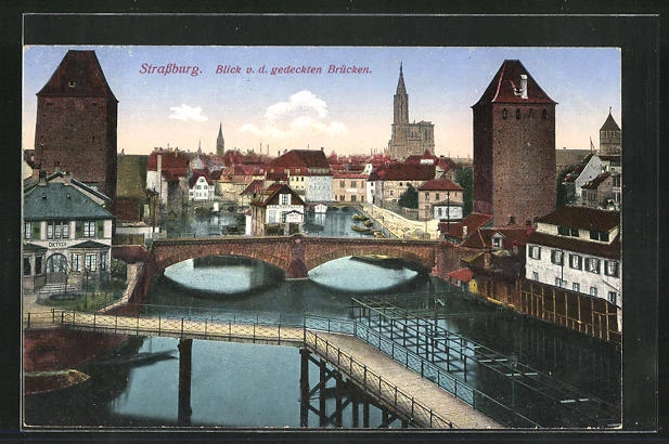 Carte Postale Ancienne Strasbourg – Vue à Vol D'oiseau (429888), Vintage