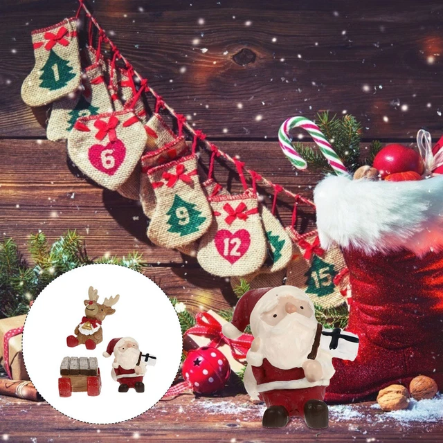 3pcs miniature santa claus figurines Miniatur Garten Ornament Miniatur Weihnacht