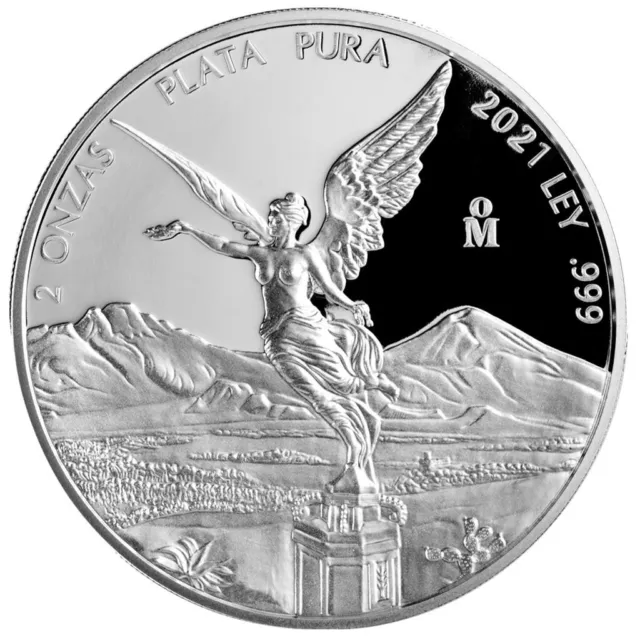 Silbermünze Libertad Siegesgöttin 2021 - Mexiko - in Kapsel - 2 Oz PP