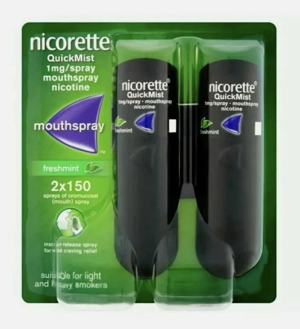 Nicorette Quickmist fresco di zecca Duo 2 spray 1 mg *NUOVO*
