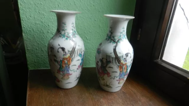 Antike Porzellan Vase China 2 Stück