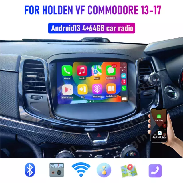 Wireless APPLE CARPLAY ANDROID AUTO FOR HOLDEN VF COMMODORE 13-17 GPS BT RADIO