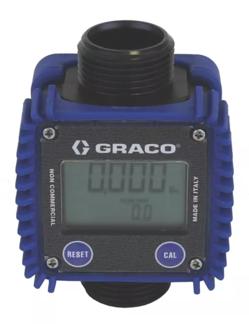 GRACO 127663 LD Blue Digital In-Line Turbine Meter for DEF, LCD Display