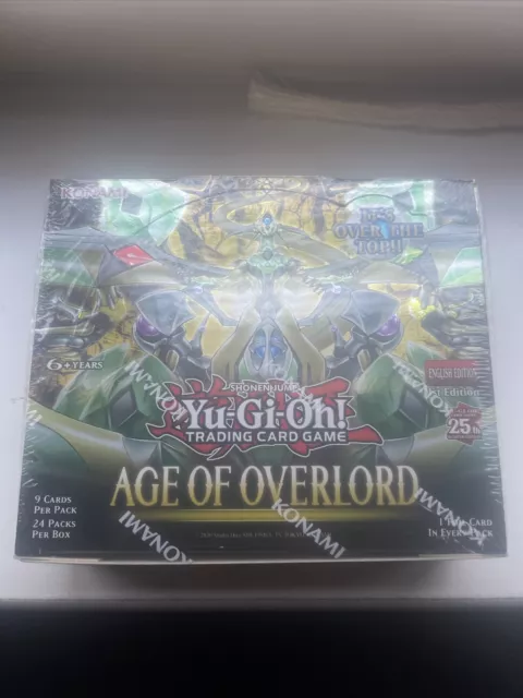 YuGiOh TCG: Age of Overlord : Sealed Booster Box of 24 Packs : 1st Edition