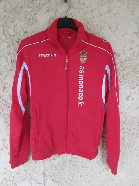 VESTE A.S MONACO football training MACRON rouge jacket giacca S